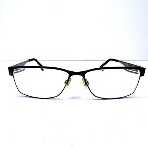 IZOD Pewter Rectangular Eyeglass Frames‎ Metal Full Rim With Hard Case